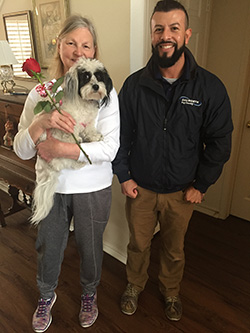 Customer With Rose